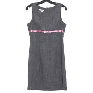Vintage Dress Y2K Coquette Minimalist Preppy Feminine Casual Bow Gray Pink 11